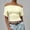 Yellow, variant on Off Shoulder T-Shirts Crop Short Sleeve None Pull-On Slim Cold Shoulder Casual Casual Striped Regular Blouses & Tops