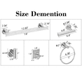 thumbnail image 2 of Juego de 7 juegos de baño plateados montados en la pared, gancho para bata, soporte para papel higiénico montado en la pared, aro para toallas, barra para toallas de 16 pulgadas, accesorios de baño, toallero, juego de baño de acero inoxidable 304 JM, 2 of 5
