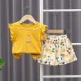 thumbnail image 2 of Kids Girl Clothes Baby Girl Cute Floral Outfit Flutter Sleeve Tank Top & Floral Print Pants Summer Clothing Set, 2 of 6