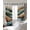 Lake Blue Light Yellow, variant on Colorful Abstract Art Blackout Curtains for Bedroom/Living Room, Thermal Insulated Kitchen Curtains, Mountain Modern Watercolor Grommet Darkening Window Treatment Drapes 27.5"x39"x2