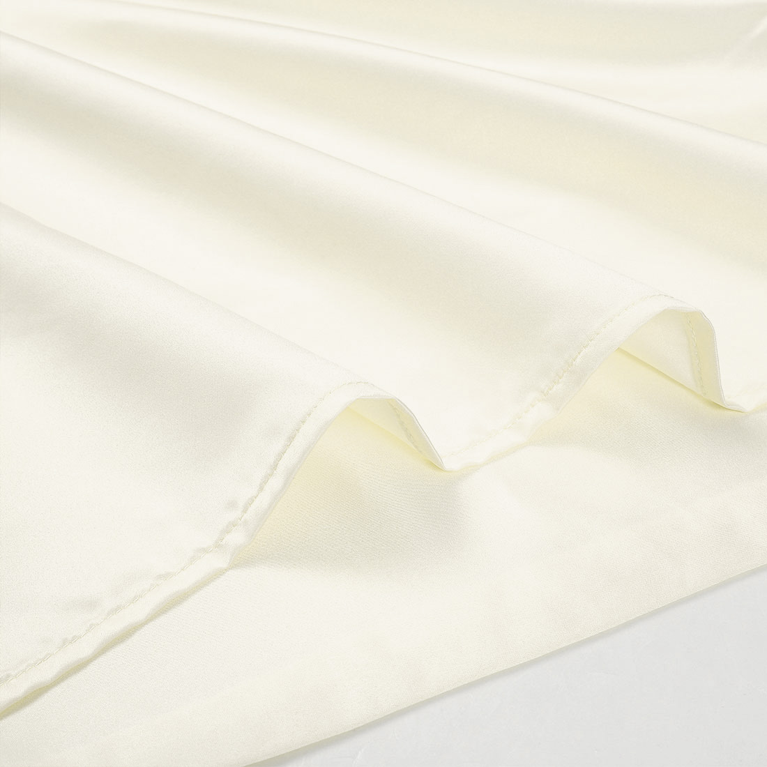 Unique Bargains Luxury Silky Satin Body Pillow Case Cream 20" x 54"