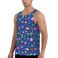 thumbnail image 2 of KLL sea animals with palm tree Print Men's Muscle Gym Workout Stringer Tank Tops Bodybuilding Fitness T-Shirts Tank Tops Men-Large, 2 of 7