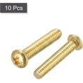 thumbnail image 3 of Paquete de 10 tornillos de máquina de latón, M3 x 16 mm, pernos de sujeción de cabeza Phillips para muebles, equipos de oficina, electrónica, 3 of 5