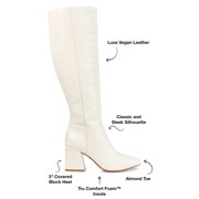 Journee Womens Landree Wide Calf Block Heel Knee High Boots