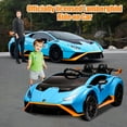 thumbnail image 2 of Lamborghini 24V Ride on Car for Big Kids, Lamborghini Huracan Battery Powered Ride on Toy with Remote Control, Electric Car for Kids Toddlers 3-6, 4 Wheelers Car w/ Bluetooth & Light, 360° Spin, Blue, 2 of 9