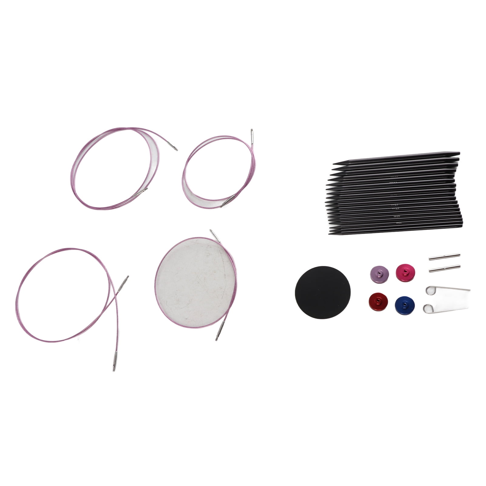 Craft Fill Knitting Needle Knitting Needle Set, Smoothing Easy Operation Interchangeable Anti Fatigue Handle Circular Needle Set for Family, Circular Knitting Needle Set Circular Craft