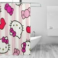 thumbnail image 2 of Hello Kitty Shower Curtain, Waterproof Bathroom Shower Curtains, Washable Cloth Shower Curtain With 12 Hooks, 72 "W X 72" L, 2 of 9
