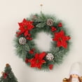 thumbnail image 4 of Christmas Wreath For Front Door, Real Touch Pine Wreath With Red Berries/Pine Cone Prelit Christmas Wreaths For Front Door Outdoor Christmas Decorations Winter Wreath For Windows Indoor Holiday, 4 of 6
