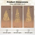 thumbnail image 3 of Costway 5 FT Lighted Birch Tree with 240 Warm White Light LED Lights, Weighted Base, 3 of 10