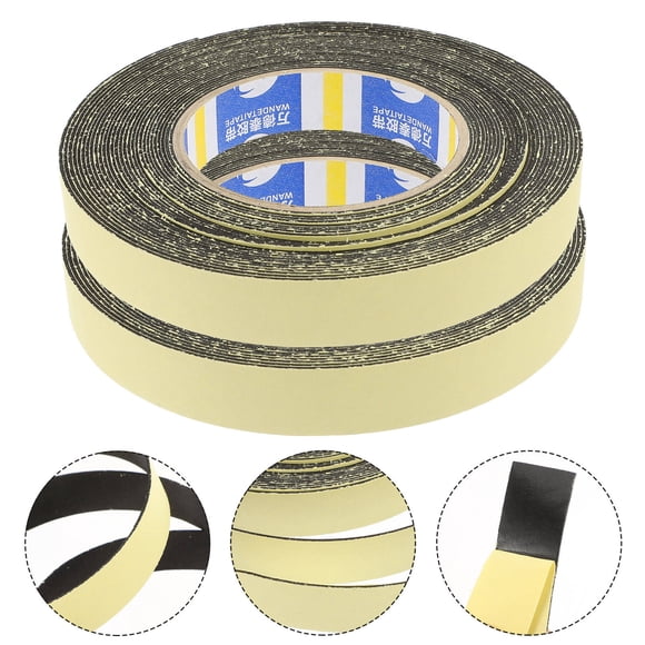 Phenofice 2 Rolls Door Soundproofing Strip Eva Black Insulation for Home Use