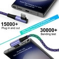 thumbnail image 3 of Charging Cable 6ft,Type C Charger 4PACK HopePow Right Angle Usb C to Usb A Cable 6ft 90 Degree Usb Cable High Speed Android Phone Charger Cord Type C Fast Charging, 3 of 7