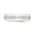 thumbnail image 4 of Sterling Silver 6mm Brushed Domed Grooved Fancy Band Size 10.5 QWB104B, 4 of 5