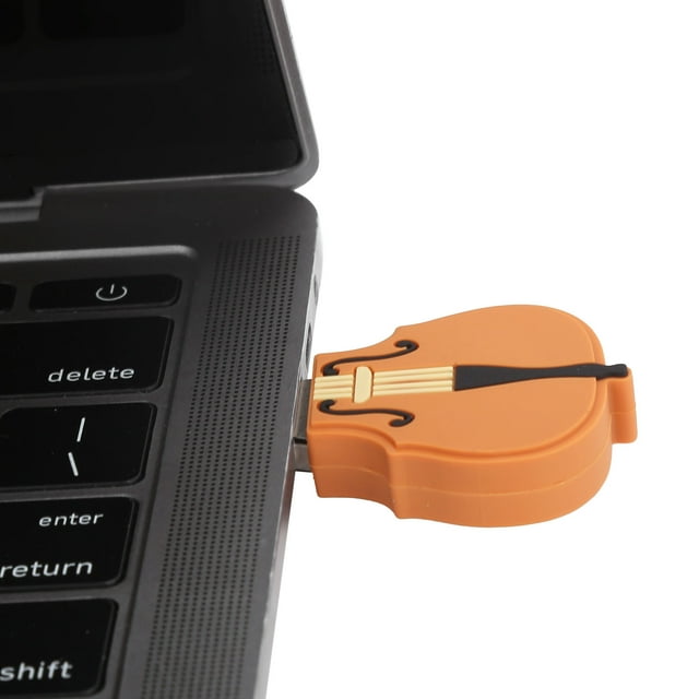 Lovely USB Flash Drive, Violin Shaped USB 2.0for Music Data Storage, Plug and Play