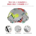 thumbnail image 5 of Disketp Cute Dinosaur Shower Caps,Reusable Shower Cap For Women, Double Layer Waterproof Hair Cap, Large Size For All Hair Lengths,For Girls Spa Home Salon Use, 5 of 9