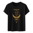 thumbnail image 3 of Gibobby Blusa Casual de Mujer Mujeres Casual Impresión Manga Corta Cuello Redondo Camiseta Suelta Blusa Tops(Negro,CH), 3 of 4
