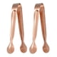 thumbnail image 1 of 2 piezas de pinzas de servir, pinzas de cocina de acero inoxidable de 4.3 pulgadas, utensilios de color oro rosa, 1 of 6