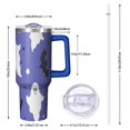 thumbnail image 2 of Halloween Ghost Bat Pattern Tumbler with Handle and Lid,40oz Double Wall Vacuum Insulated Tumbler,Cups Gift for Women and Men, 2 of 7