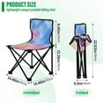 thumbnail image 3 of 600D Oxford Camping Chair Portable Foldable Chair Supports 220 lbs for Picnic, Fishing, Backpacking Tie-dye Clouds Pattern, 3 of 8