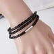 thumbnail image 3 of Fiudx Nueva Pulsera de Cuero Negro Entrelazada para Hombre y Mujer., 3 of 7