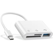 SD TF Memory Card Reader, Compatible with Pro, MacBook Pro/Air, 3-in-1 USB Camera Card Reader Adapter and More DevicesB