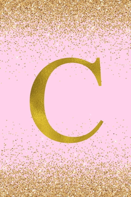 C: Letter C Monogram Bullet Journal - Pretty Pink & Gold Confetti ...