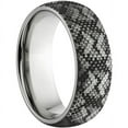 thumbnail image 3 of 8mm Half-Round Titanium Ring with a Laser Snake Skin Pattern, 3 of 3