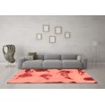 thumbnail image 3 of Ahgly Company Indoor Round Abstract Orange Modern Area Rugs, 4' Round, 3 of 4