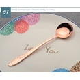 thumbnail image 2 of Wollet 99.9% Pure Copper Spoon，16.5*3.8cm，30g，Floral Spoon，Thick Soup Spoon Dessert Spoon, 2 of 8