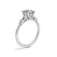 thumbnail image 3 of 1.00 Carat Excellent Cushion Cut Natural Diamond Unique Solitaire with Accents Ring for Women Solid 18K White Gold Size 8.5, 3 of 8