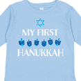 thumbnail image 4 of Inktastic My 1st Hanukkah Dreidels in Blue with Star of David Boys or Girls Long Sleeve Toddler T-Shirt, 4 of 5