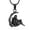 Black, variant on Angel & Moon Urn Necklaces for Ashes for Women Men Cremation Pendant Necklace for Ashes Stainless Steel Memorial Jewelry