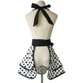 thumbnail image 5 of Hyzrz Lovely Handmade Cotton Retro Aprons for Women Girls Cake Kitchen Cook Apron for Mother's Gift (Black Dot), 5 of 8