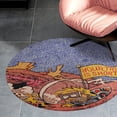 thumbnail image 4 of Phish Your Trip Is Short Round Carpet Circle Rug Outdoor Patio Area Rug Washable Large Area Rugs Hallway Room Decor Fitness Mats, 4 of 8