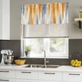 thumbnail image 5 of Orange Gray Valances for Windows, Decorative Rod Pocket Window Valance Curtains, Retro Country Abstract Ombre Aesthetic Short Curtain Drapes for Kitchen/Bathroom/Living Room, 2 Panels, 42" W x 12" L, 5 of 8