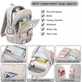thumbnail image 4 of Mochila escolar Makukke para portátil de 15.6 pulgadas para niñas adolescentes, gris, 4 of 9
