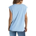 thumbnail image 4 of SUCS Cap Sleeve Tops for Women Summer V Neck Tank Top 2024 Casual Loose Fit, 4 of 5