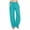 Mint Green, variant on oiangi Beach Pants for Women Cotton Linen Palazzo Pant Drawstring Elastic Waist Casual Trousers Wine S