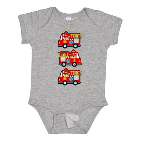 

Inktastic Fire Truck Firefighter Bear Gift Baby Boy or Baby Girl Bodysuit