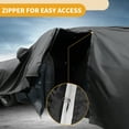 thumbnail image 4 of Funda para auto impermeable para todo clima, protección exterior completa contra el sol y la lluvia, con tiras reflectantes, negra para Hyundai Tucson, 4 of 5
