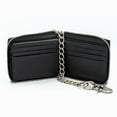 thumbnail image 4 of RFID Men's Leather Zipper Wallet Zip Around Chain Wallet Bifold, 4 of 9