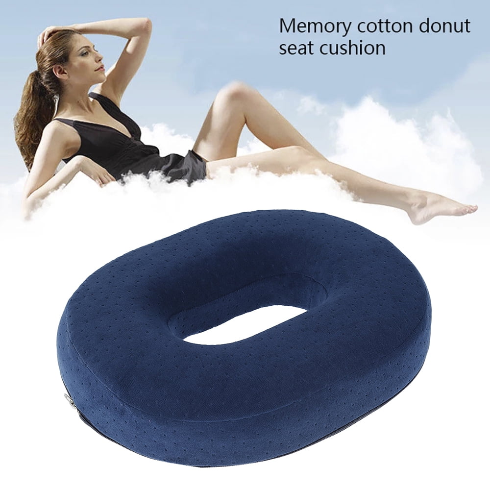 Inflatable Round Donut Ring Cushion 17inch Relief Chair Seat Pillow Blue 