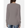 thumbnail image 4 of Women's Crew Neck Button Down Long Sleeve Cardigan Sweater, 4 of 4