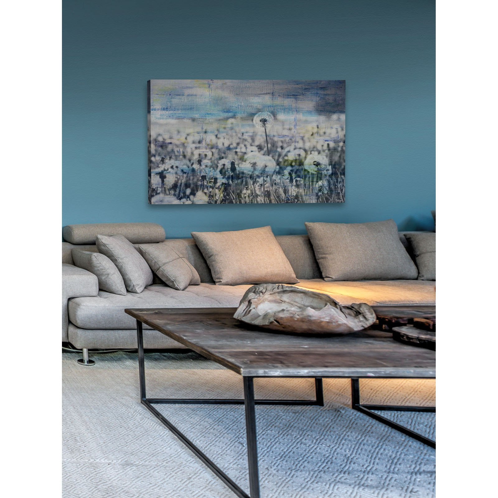 "Dandelion Sea" Painting Print on Wrapped Canvas