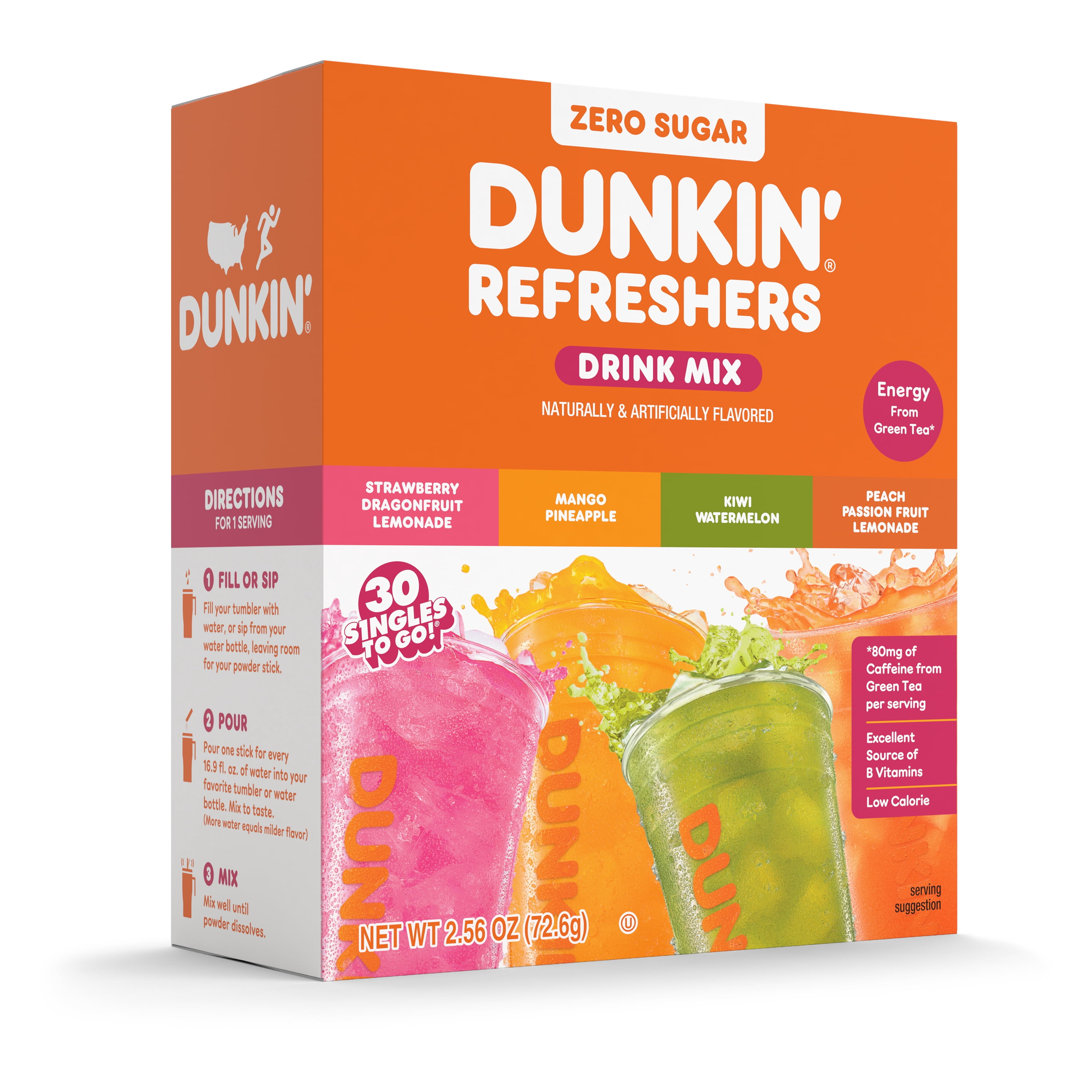 2本セット fresh. フレッシュ Citron Sugar 30ml Dunkin' Refreshers Zero Sugar Singles to go Powdered Drink Mix