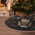 thumbnail image 5 of Bingfone Christmas Tree Skirt Mat Christmas Decoration Interior 48" -Metal Style Horned Skull, 5 of 6