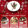 thumbnail image 6 of Christmas Tablecloth Rectangle Snowflake Printed Table Cover Christmas Decorations Snowflake Table Cloth Washable Table Cloths for Dinner Xmas Decor (Red,60 x 102 Inches), 6 of 6