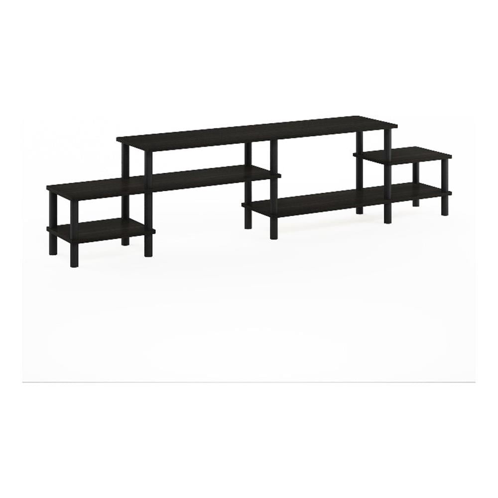 Furinno Turn-N-Tube Grand Entertainment Center for TV up to 80 Inch, Espresso/Black