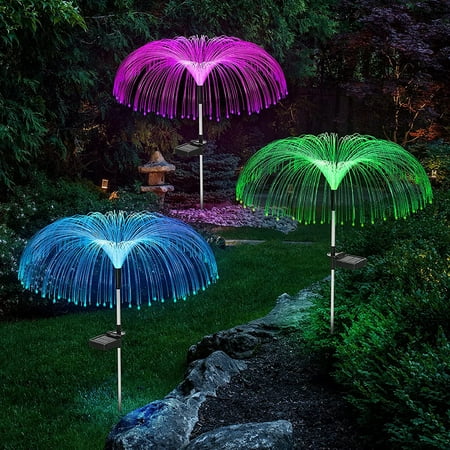 

Solar Fireworks Lights Outdoor Waterproof Solar Lights Garden Party Decorations for Patio Lawn Outdoor Balcony Christmas Decoration (Color/2PCS)