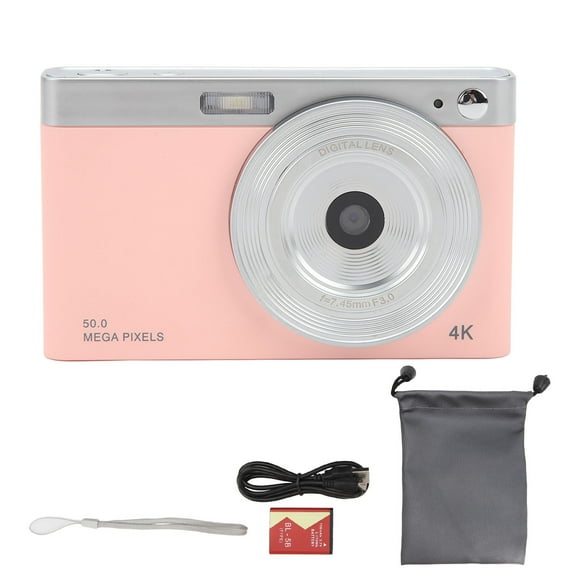 Cámara Digital Nikou 50 MP 4K 2,88 Pulgadas Rosa