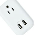 thumbnail image 6 of Hyper Tough USB Outlet Extender & Surge Protector, 1 Outlet Splitter with 2 USB-A Ports, White, 6 of 10